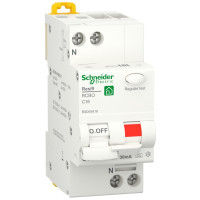 Диференцйний автоматичний вимикач Schneider Electric RESI9 6kA 1P+N 16A C 30mA АC