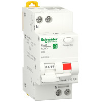 Диференційний автоматичний вимикач Schneider Electric RESI9 6kA 1P+N 32A C 30mA А