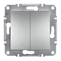 Перемикач Schneider ASFORA 2-кл самозатисний алюміній