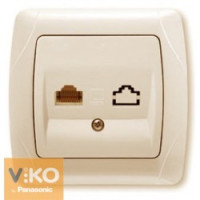 Розетка комп'ютерна VIKO Carmen 1-а біла/крем