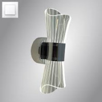 Керований світлодіодний світильник бра Dio 12W 2Y-ON/OFF-230х80х95-BLACK/CLEAR-220-IP20