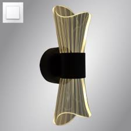 Керований світлодіодний світильник бра Dio 12W 2Y-ON/OFF-230х80х95-GOLD/CLEAR-220-IP20