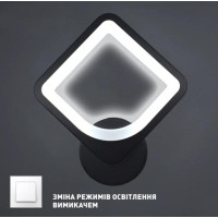 Світлодіодний світильник бра TETRA 22W S-200х44-WHITE/WHITE-220-IP20
