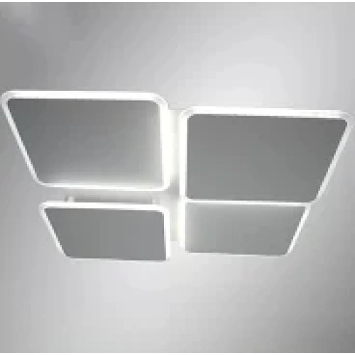 Керована світлодіодна люстра AERO square 70W 4S-ON/OFF-455х455х60-WHITE/WHITE-220-IP20