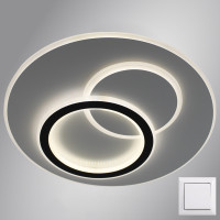 Керована світлодіодна люстра LORA DOUBLE 80W R-ON/OFF-460х65-WHITE/WHITE-220-IP20