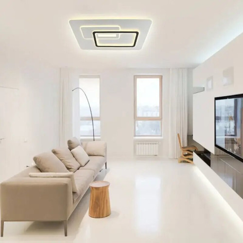 Керована світлодіодна люстра UNIVERSE 150W L-RC-1030х630х50-WHITE/WHITE-220-IP20