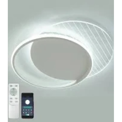 Керована світлодіодна люстра AMATO-60W-2R-APP-400x520x52-WHITE/CLEAR-220-IP20 