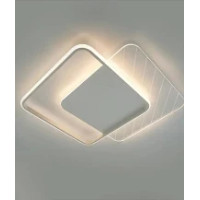 Управляемая светодиодная люстра AMATO-60W-2S-APP-505x505x52-WHITE/CLEAR-220-IP20