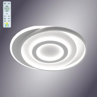 Управляемая светодиодная люстра GEOMETRIA ROUND 60W R-560x490x56-WHITE/WHITE-220-IP20 