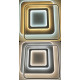 Kерована світлодіодна люстра GEOMETRIA SQUARE 60W S-550х57-WHITE-220-IP20 