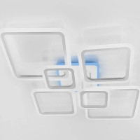 Керована світлодіодна люстра OVAL RGB 180W 7S-APP-960-750-110-WHITE/WHITE-220-IP20 