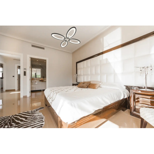 Kерована світлодіодна люстра ROOM 60W 4OV-APP-410х410х65-WHITE/WHITE-220-IP20 