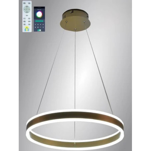 Kерована світлодіодна люстра STELLA 64W R-APP-400Х1200-GOLD/WHITE-220-IP20 