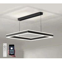 Керована світлодіодна люстра STELLA-100W-S-APP-500x500x1200-BLACK/WHITE-220-IP20 