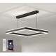 Керована світлодіодна люстра STELLA-100W-S-APP-500x500x1200-BLACK/WHITE-220-IP20 
