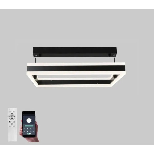 Керована світлодіодна люстра STELLA-100W-S-APP-500x500x1200-BLACK/WHITE-220-IP20 