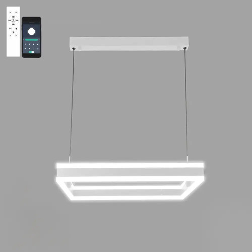 Керована світлодіодна люстра STELLA-100W-S-APP-500x500x1200-WHITE/WHITE-220-IP20