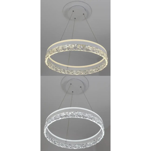 Керована світлодіодна люстра STELLA ICE 80W R-APP-500x1200-WHITE/CLEAR-220-IP20 