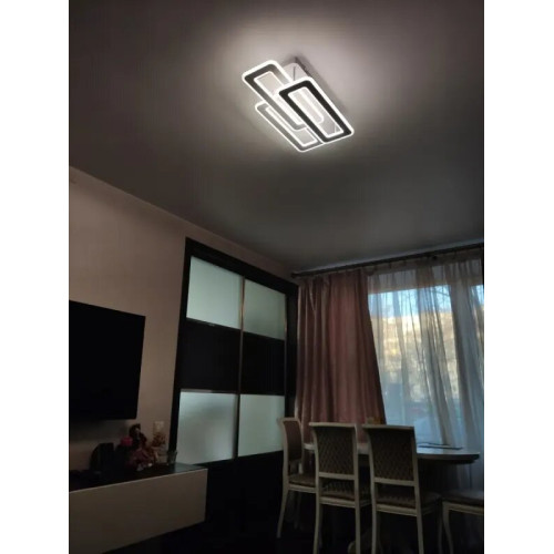 Керована світлодіодна люстра TRIPLEX DOUBLE 110W 3L-APP-650x370x140-WHITE/WHITE-220-IP20