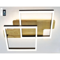 Управляемая светодиодная люстра WOODY 85W-2S-APP-500x430x135-BLACK/WOOD-220-IP20