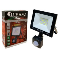 Прожектор LED LUMANO SMD 30W 6000K черный с СЕНСОРОМ(L-15см с радиатором) STANDARDeco 