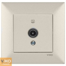Розетка TV VIKO Meridian бронза/срібло